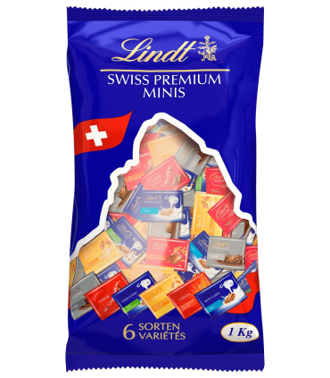 Lindt mini čokolády - napolitánky 1kg (145 ks)