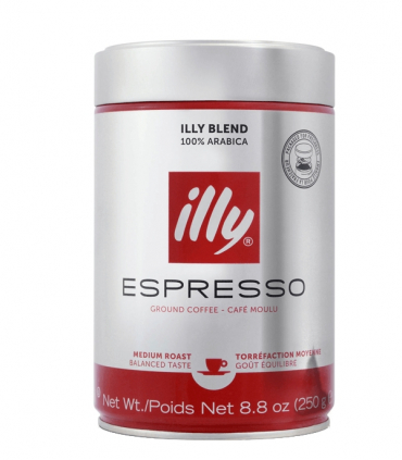 Illy Espresso Medium Roast mletá káva v dóze 250g