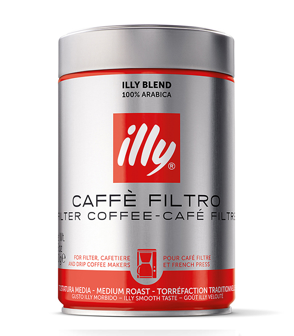 illy Espresso Classico Filter mletá káva v dóze 250g